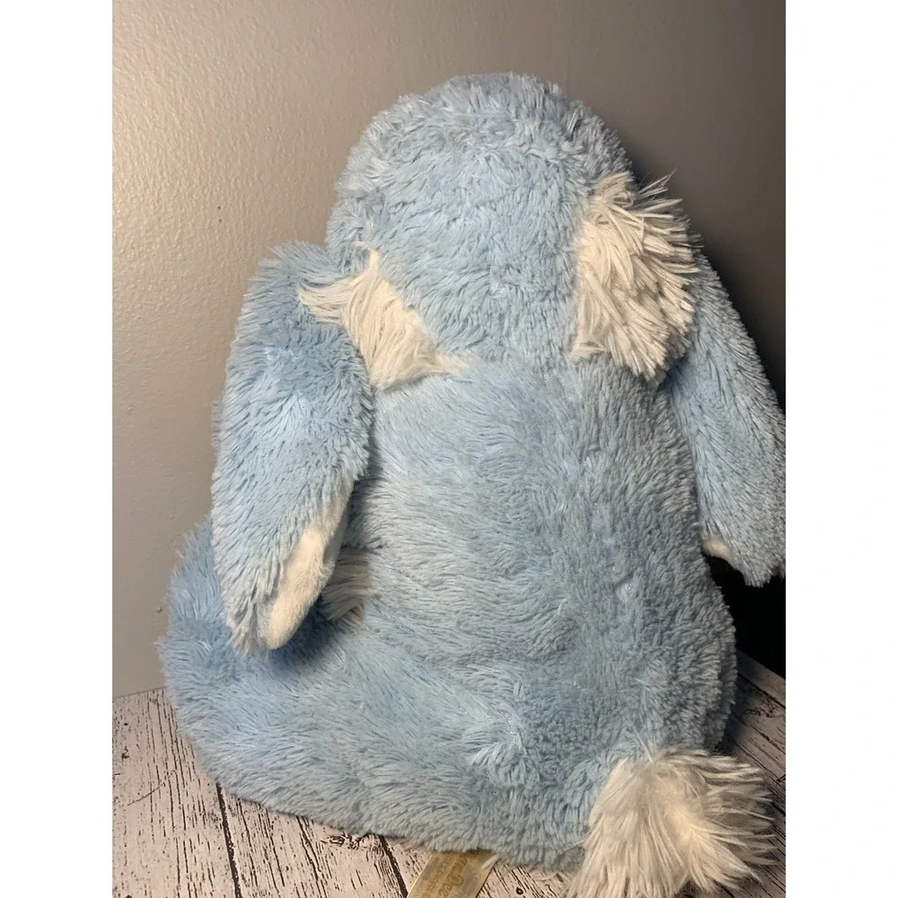 Dan dee Blue Easter Bunny Rabbit Stuffed Plush White Easter‎ Egg Bow 14